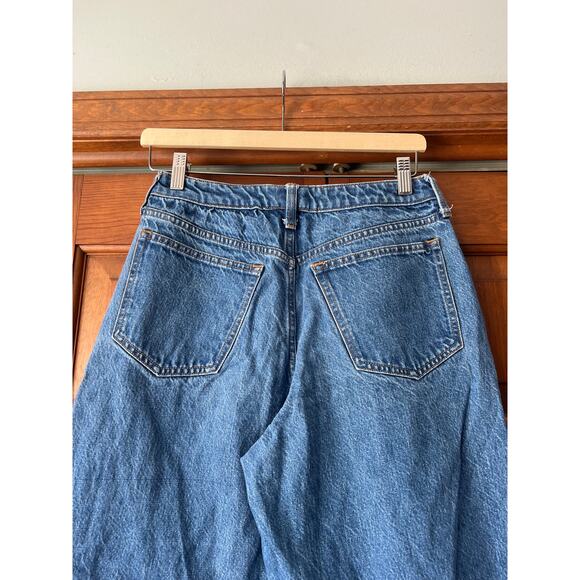 Abercrombie & Fitch Women's Curve Love Mid Rise Straight Leg Jeans Blue SZ 26/8 - Picture 6 of 9